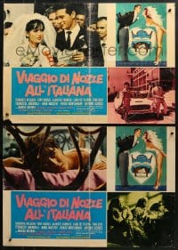 9t857 HONEYMOONS WILL KILL YOU group of 7 Italian 19x27 pbustas 1966 Viaggio di nozze all'italiana!