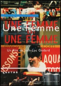 9t328 WOMAN IS A WOMAN Japanese 29x41 R1990s Jean-Luc Godard's Une femme est une femme!