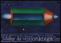 9t746 POTRYASAYUSHCHIY BERENDEEV Polish 23x33 1976 cool Socha art of pencil rocket!