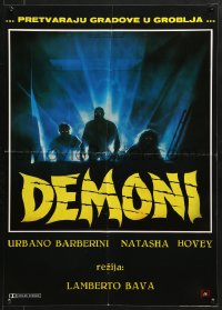 9t271 DEMONS Yugoslavian 19x27 1985 Dario Argento, images of shadowy monster people!
