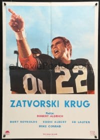 9t298 LONGEST YARD Yugoslavian 20x28 1974 Robert Aldrich prison football sports comedy, Burt Reynolds!