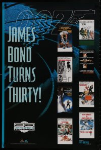 9w189 30 YEARS OF BOND 24x36 video poster 1992 James Bond, Connery, poster images!