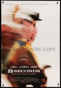 9w505 8 SECONDS 1sh 1994 cool image of Luke Perry as rodeo cowboy Lane Frost, John G. Avildsen!