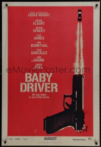 9w528 BABY DRIVER teaser DS 1sh 2017 Ansel Elgort in the title role, Spacey, James, Jon Bernthal!