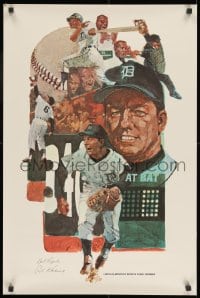 9w269 AL KALINE 20x30 special poster 1960s great art of the baseball athlete, Lincoln-Mercury!