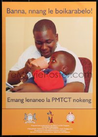 9w276 BANNA NNANG LE BOIKARABELO 17x24 Botswanan special poster 2000s HIV/AIDS, PMTCT!