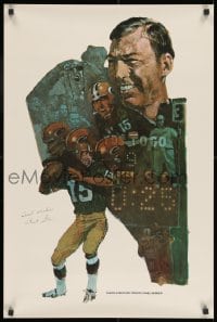 9w277 BART STARR 20x30 special poster 1960s great art of the football athlete, Lincoln-Mercury!