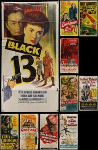 9x249 LOT OF 10 FOLDED THREE-SHEETS 1950s-1960s great images from a variety of movies!