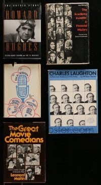 9x163 LOT OF 5 HARDCOVER MOVIE BOOKS 1960s-1990s Howard Hughes, Charles Laughton & more!