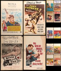 9x231 LOT OF 14 FORMERLY FOLDED WINDOW CARDS 1950s great images from a variety of movies!