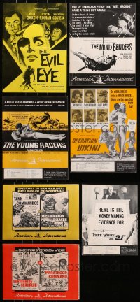 9x226 LOT OF 7 UNCUT AIP PRESSBOOKS 1960s advertising for a variety of different movies!