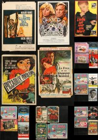 9x435 LOT OF 29 MOSTLY FORMERLY FOLDED MISCELLANEOUS NON-U.S. POSTERS 1960s-1980s cool images!