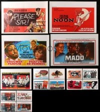 9x463 LOT OF 25 MOSTLY UNFOLDED BELGIAN POSTERS 1960s-1970s great images from a variety of movies!