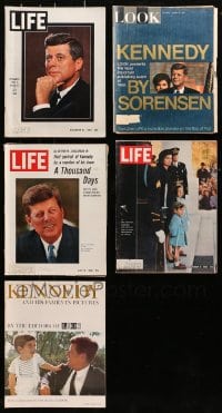 9x200 LOT OF 5 MAGAZINES FEATURING JOHN F. KENNEDY 1960s JFK stories in Life & Look!