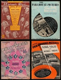 9x202 LOT OF 4 SONG FOLIO MAGAZINES 1940s-1950s Warner Bros., Paramount Pictures, Hollywood Dance!