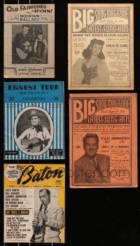 9x199 LOT OF 5 SOFTCOVER SONG BOOKS AND MAGAZINES 1930s-1940s with great images & information!