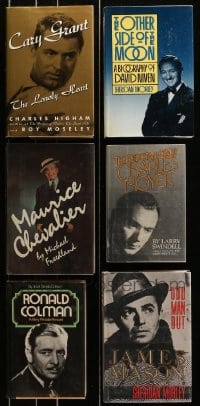 9x160 LOT OF 6 ACTOR BIOGRAPHY HARDCOVER BOOKS 1970s-1980s Cary Grant, David Niven & more!