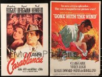 9x005 LOT OF 2 COMMERCIAL POSTERS GLUED TO BOARDS 1970s-1980s Casablanca, Gone with the Wind!