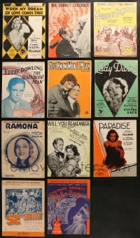 9x020 LOT OF 11 SHEET MUSIC 1920s-1930s great songs from a variety of different movies!