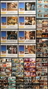 9x091 LOT OF 136 LOBBY CARDS 1960s-1990s complete sets of 8 from a variety of different movies!