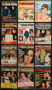 9x188 LOT OF 12 TV & MOVIE SCREEN MAGAZINES 1960s-1970s filled with great images & articles!