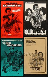 9x218 LOT OF 4 UNCUT BLAXPLOITATION PRESSBOOKS 1970s advertising images for a variety of movies!