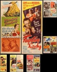 9x450 LOT OF 17 FORMERLY FOLDED INSERTS 1950s great images from a variety of movies!