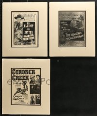 9x008 LOT OF 3 MATTED 13x15 WESTERN ADS 1940s ready to frame & hang on the wall!
