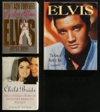 9x170 LOT OF 3 ELVIS PRESLEY BIOGRAPHY HARDCOVER BOOKS 1990s his illustrated life story!