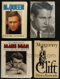 9x168 LOT OF 4 ACTOR BIOGRAPHY HARDCOVER BOOKS 1970s-1990s Steve McQueen, Paul Newman, James Dean!