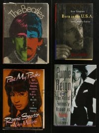 9x166 LOT OF 4 MUSICIAN BIOGRAPHY HARDCOVER BOOKS 1960s-1990s Beatles, Prince, Springsteen & more!
