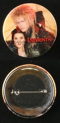 9x264 LOT OF 50 LABYRINTH PIN-BACK BUTTONS 1986 David Bowie & Jennifer Connelly, Lucas & Henson!