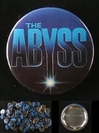 9x260 LOT OF 112 ABYSS PIN-BACK BUTTONS 1989 James Cameron sci-fi movie!