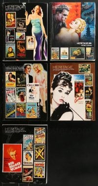 9x142 LOT OF 5 HERITAGE MOVIE POSTER AUCTION CATALOGS 2000s-2010s lots of great color images!