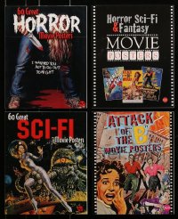 9x177 LOT OF 4 BRUCE HERSHENSON HORROR/SCI-FI SOFTCOVER MOVIE BOOKS 1999-2003 color poster images!