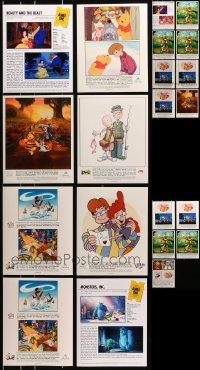 9x370 LOT OF 21 COLOR WALT DISNEY CARTOON REPRO PHOTOS 1990s a variety of great animation images!