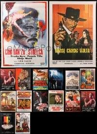 9x431 LOT OF 16 FORMERLY FOLDED YUGOSLAVIAN POSTERS 1970s-1980s from a variety of movies!