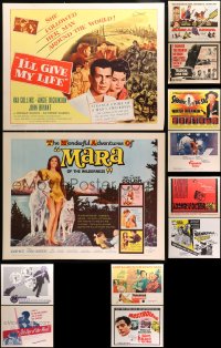 9x388 LOT OF 12 UNFOLDED HALF-SHEETS 1960s great images from a variety of movies!