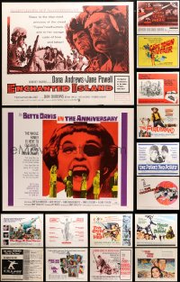 9x382 LOT OF 18 UNFOLDED HALF-SHEETS 1960s-1970s great images from a variety of movies!
