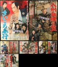 9x407 LOT OF 10 FORMERLY TRI-FOLDED JAPANESE B2 POSTERS WITH ENGLISH SUB-TITLE SNIPES 1960s-1970s