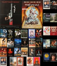 9x423 LOT OF 35 FORMERLY FOLDED FRENCH POSTERS 1980s-2000s great images from a variety of movies!