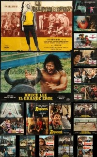 9x415 LOT OF 28 FORMERLY FOLDED ITALIAN PHOTOBUSTAS 1970s-1980s a variety of movie scenes!