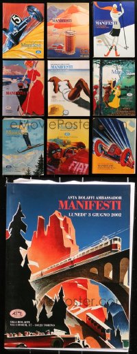 9x118 LOT OF 10 ASTA BOLAFFI AMBASSADOR MANIFESTI ITALIAN AUCTION CATALOGS 1990s-2000s posters!