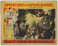 9y259 ADVENTURES OF CAPTAIN MARVEL chapter 1 LC 1941 Curse of the Scorpion, full-color, rare!