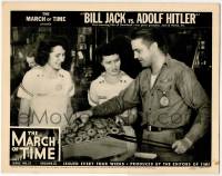 9y297 BILL JACK VS. ADOLF HITLER LC 1943 March of Time, Cleveland war plant fighting Nazis, rare!