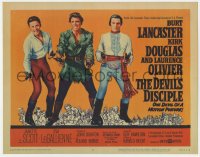 9y047 DEVIL'S DISCIPLE TC 1959 Burt Lancaster, Kirk Douglas & Laurence Olivier all with two guns!
