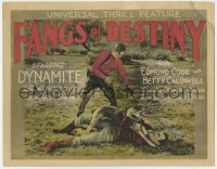 9y055 FANGS OF DESTINY TC 1927 Dynamite the Wonder Police Dog attacks bad guy & saves the day!