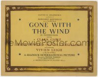 9y067 GONE WITH THE WIND TC 1939 Selznick's production of Margaret Mitchell's epic of the Old South!