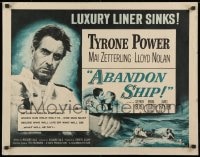 9z802 ABANDON SHIP style A 1/2sh 1957 Tyrone Power & 25 survivors in a lifeboat that can hold only 12