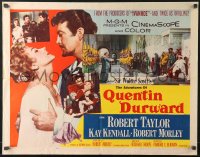 9z804 ADVENTURES OF QUENTIN DURWARD style A 1/2sh 1955 hero Robert Taylor, pretty Kay Kendall!